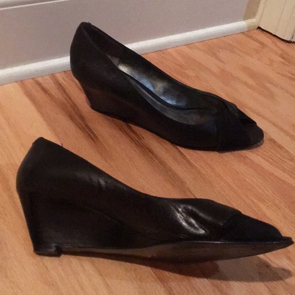 Black Nine West Wedge Pumps - Picture 2 of 2